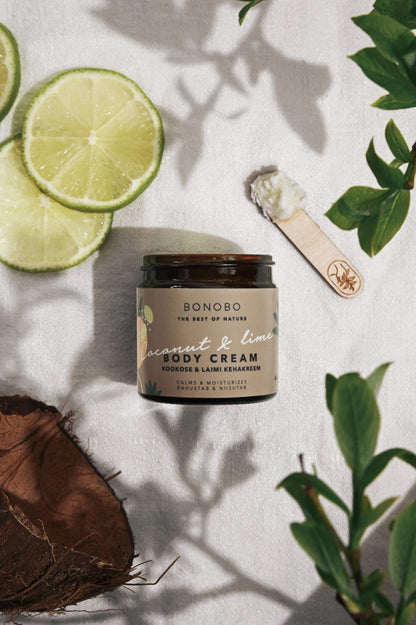 Coconut and Lime Body Cream / Calming and Moisturizing